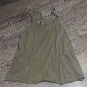 Free People Olive Green Romper with Pockets